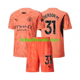 Barn Fotballdrakter Keeper Manchester City Ederson M 31 Borte 2024-25 Kortermet